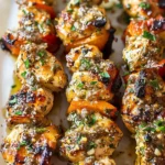 Ranch Garlic Parmesan Chicken Skewers