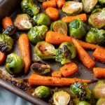 Roasted Carrots and Brussels Sprouts