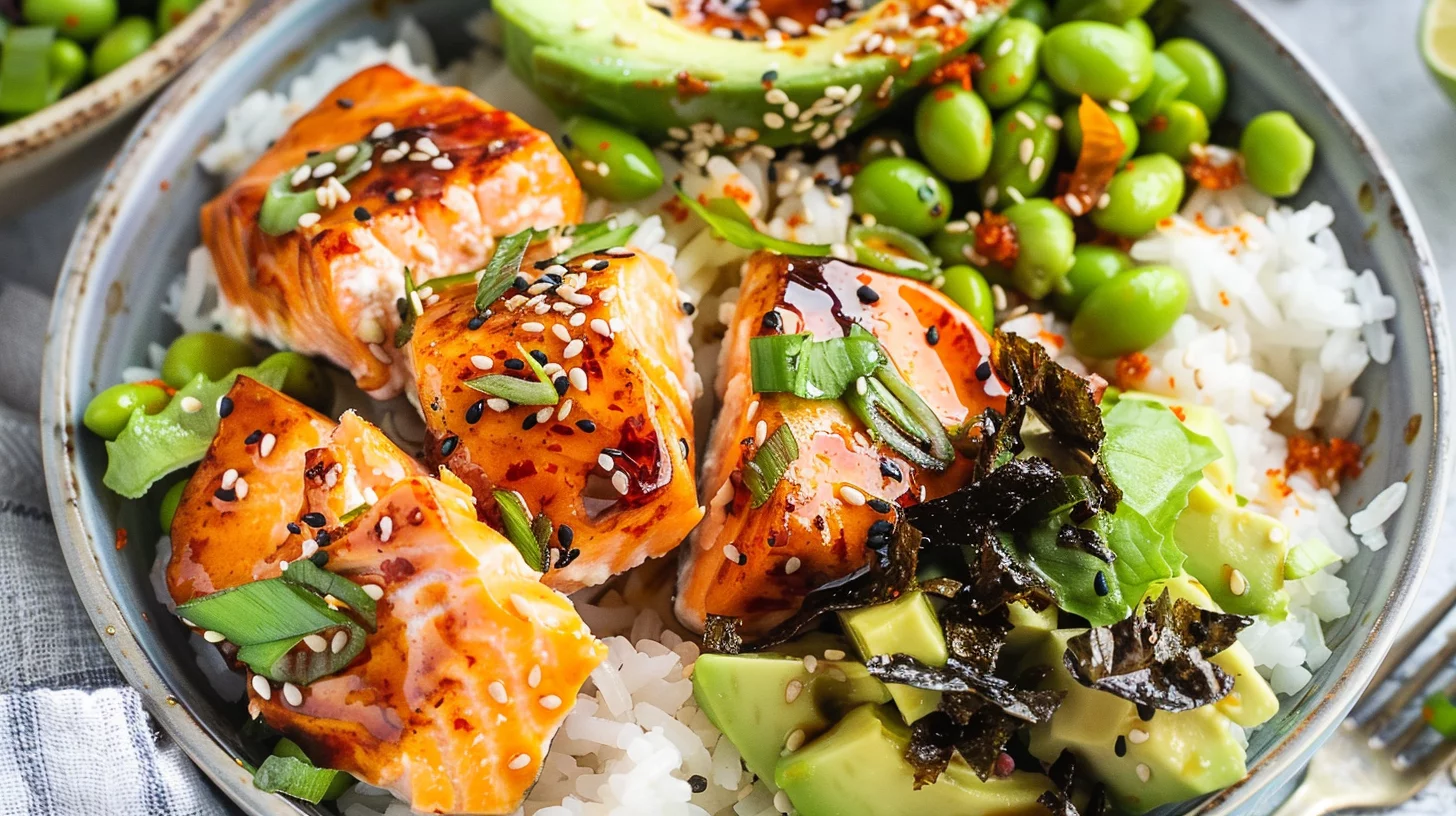 Salmon Bites With Chili Crisp Air Fryer