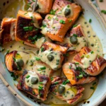 Salmon Bites With Creamy Caper-chive Sauce