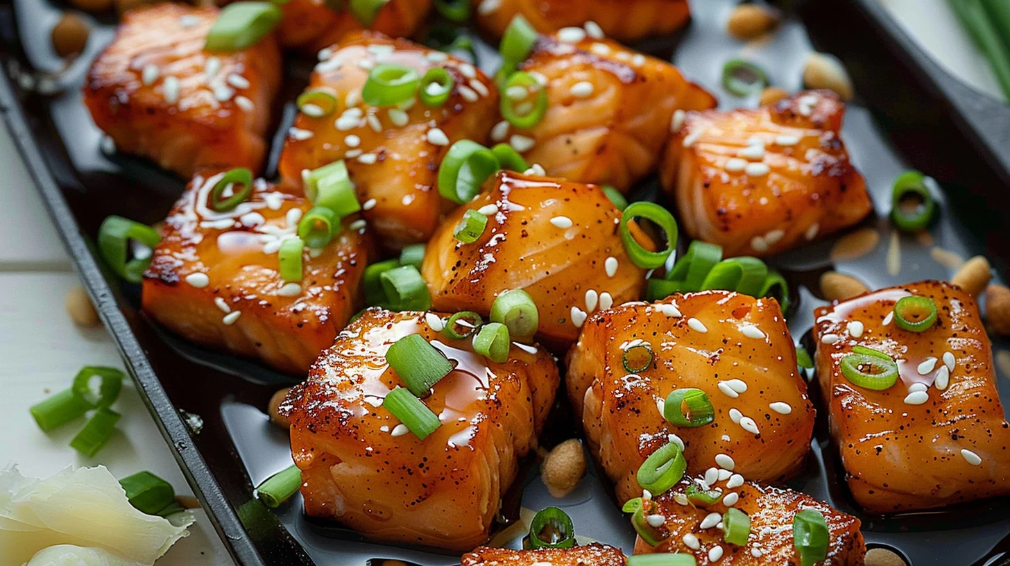 Salmon Bites With Honey and Paprika