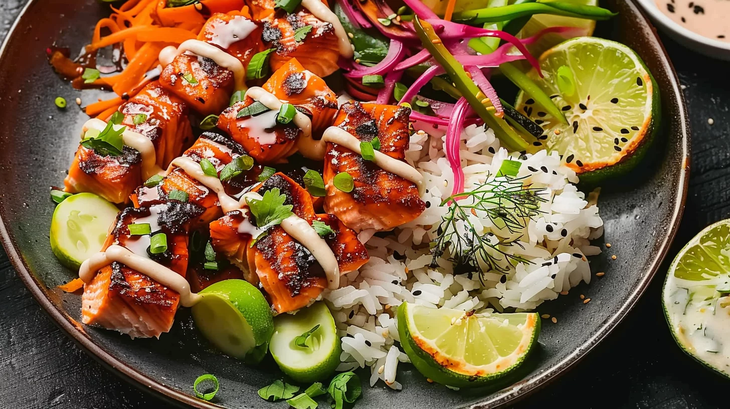Salmon Bites With Spicy Mayo Air Fryer