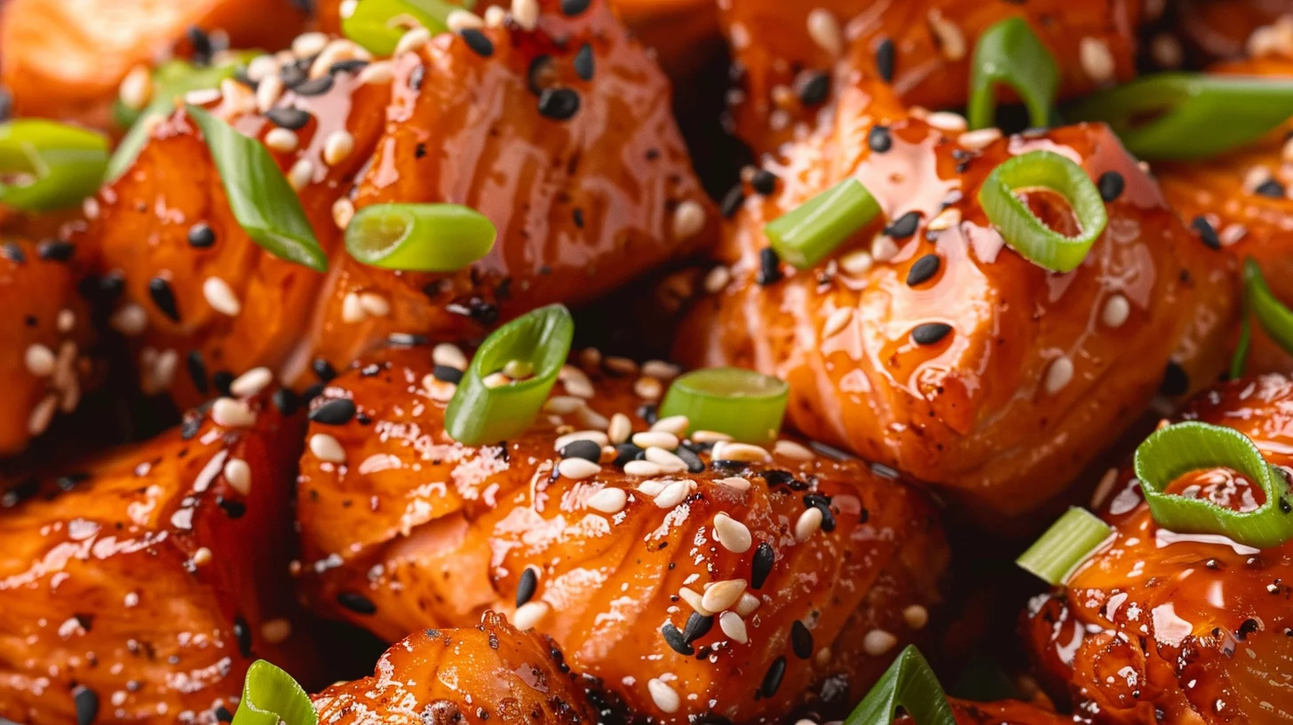 Sticky Salmon Bites Air Fryer