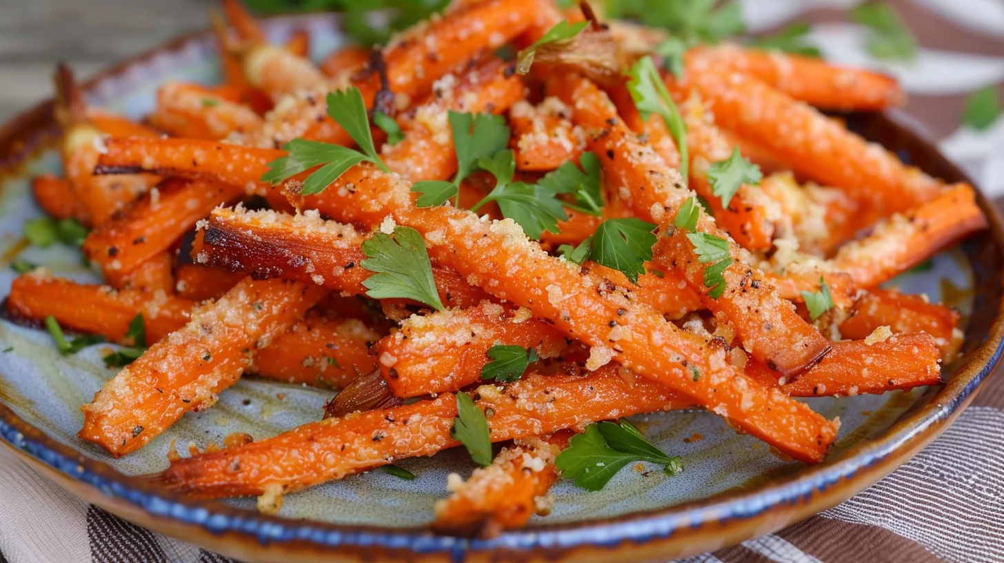 The Best Parmesan Garlic Air Fryer Carrots Recipe
