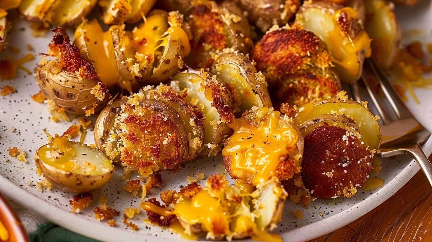Viral Crispy Garlic Parmesan Crusted Potatoes