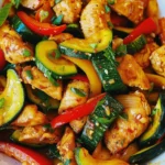 Zucchini Chicken Stir Fry In The Air Fryer