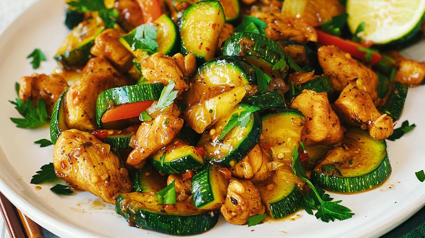 Zucchini Chicken Stir Fry In The Air Fryer