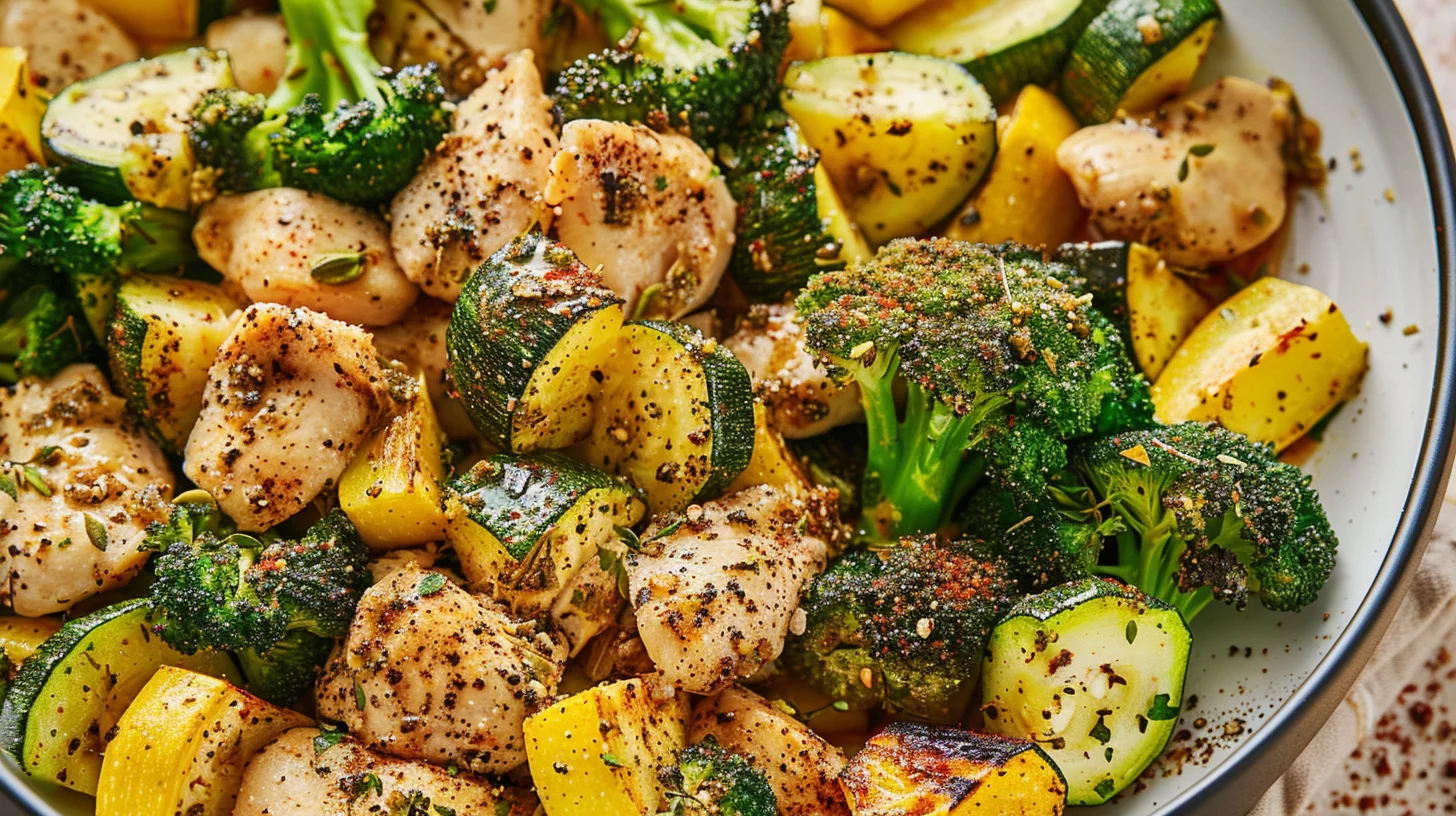 10 Minute Air Fryer Chicken and Veggies Mix