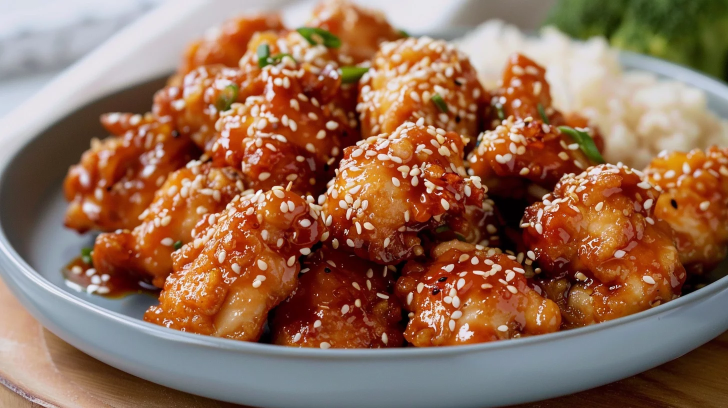 20 Minute Asian Air Fryer Sesame Chicken Feast