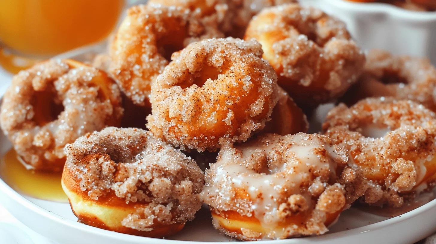 Air Fryer Apple Cider Donut Holes No-Yeast
