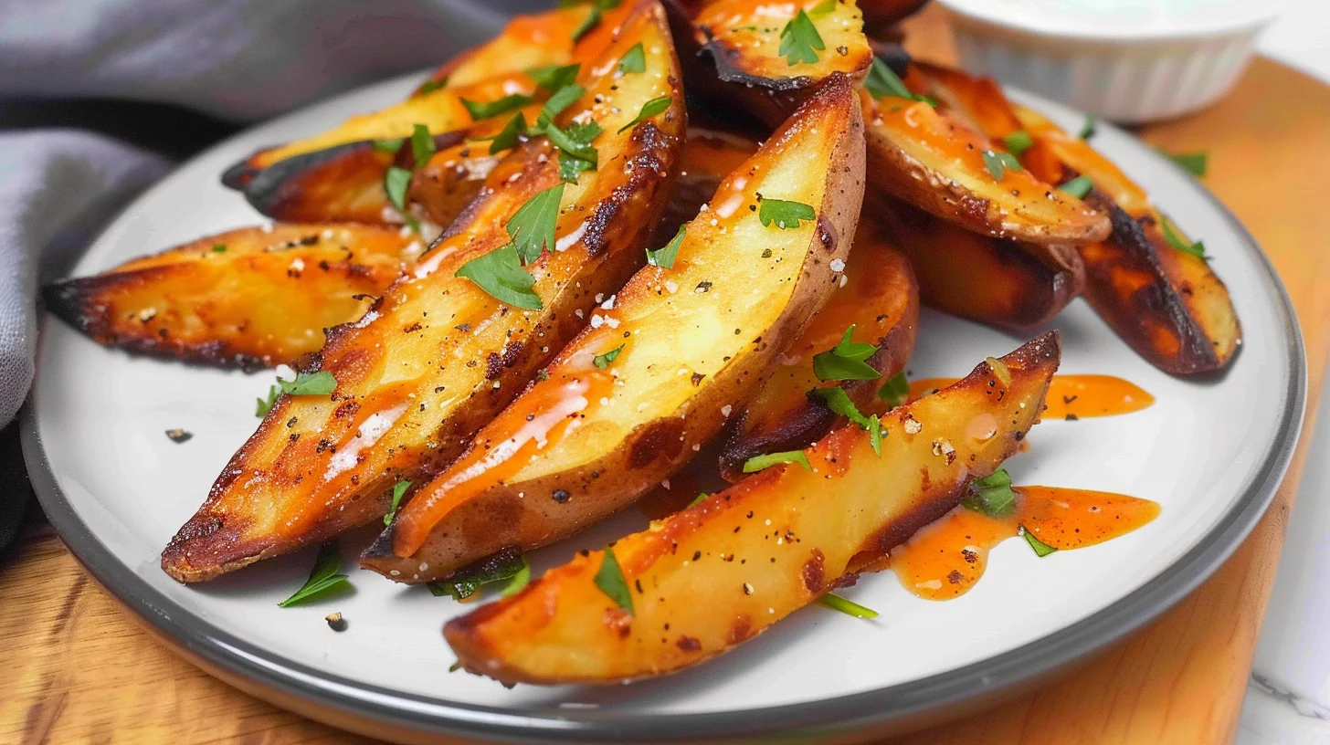 Air Fryer Buffalo Potato Wedges