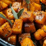Air Fryer Butternut Squash Bites with Maple Glaze