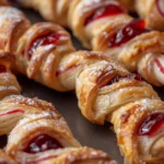 Air Fryer Candy Cane Puff Pastry Twists