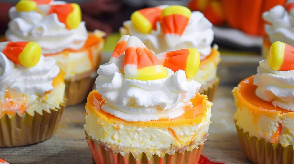 Air Fryer Candy Corn Cheesecake Bites