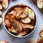 Air Fryer Caramel Apple Chips Kid Friendly Snack