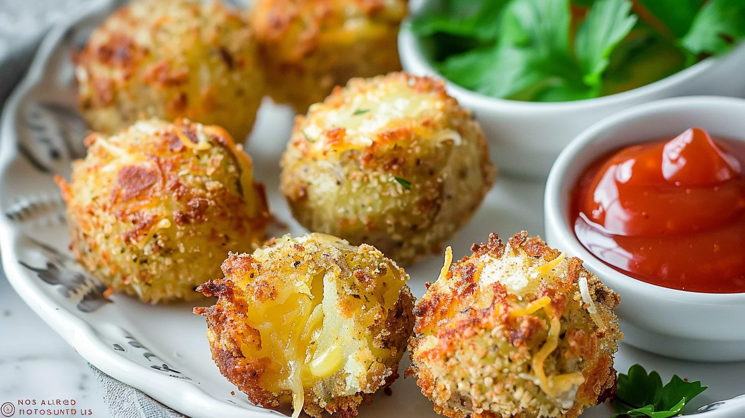 Air Fryer Cheesy Potato Bites