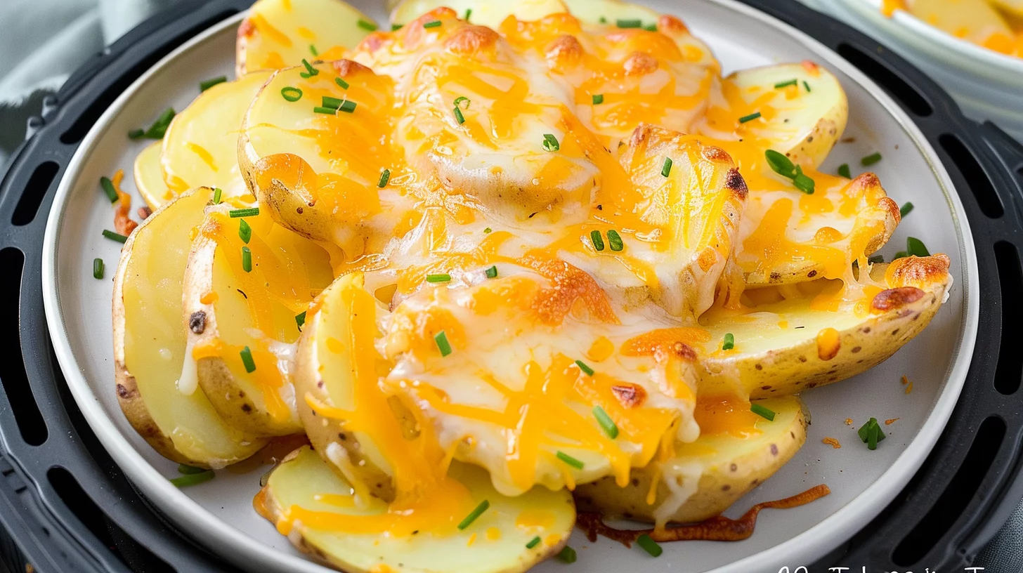 Air Fryer Cheesy Scalloped Potatoes
