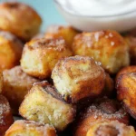 Air Fryer Cinnamon Roll Bites with Icing Dip