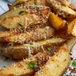 Air Fryer Garlic Parmesan Potato Wedges
