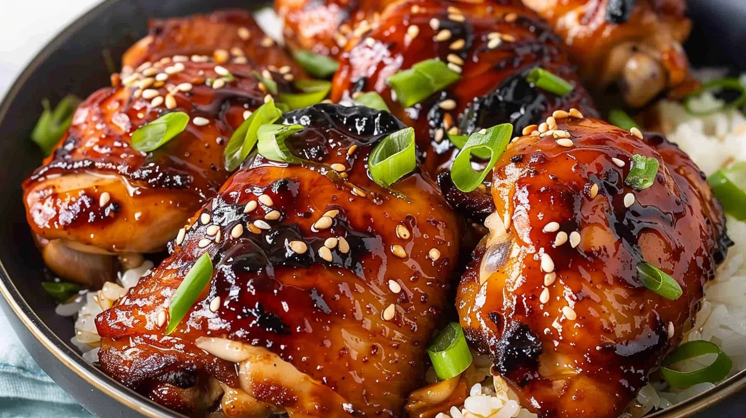 Air Fryer Korean Soy Garlic Chicken Thighs Flavor