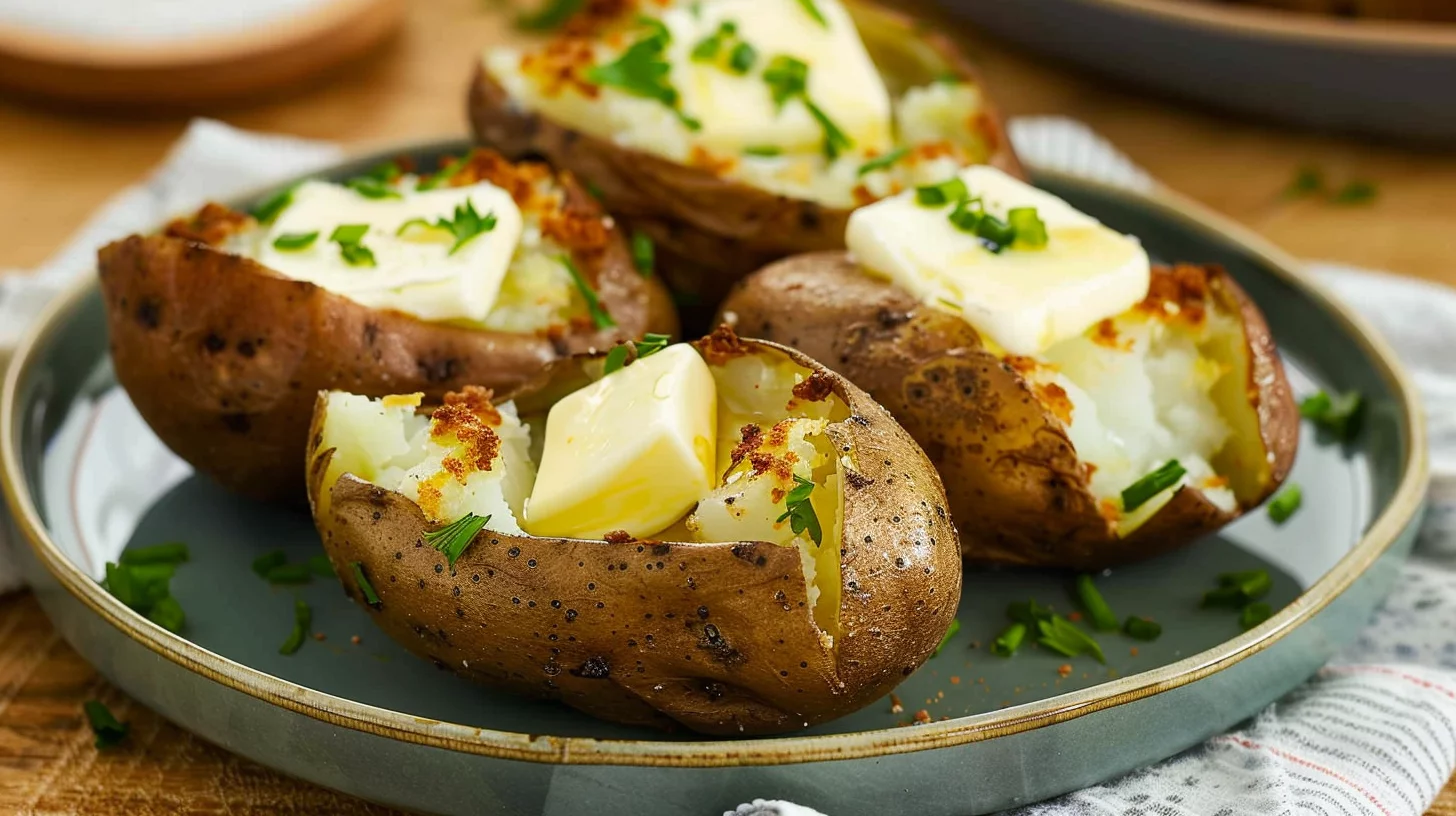 Air Fryer Loaded Baked Potatoes