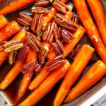 Air Fryer Maple Glazed Carrots with Pecans