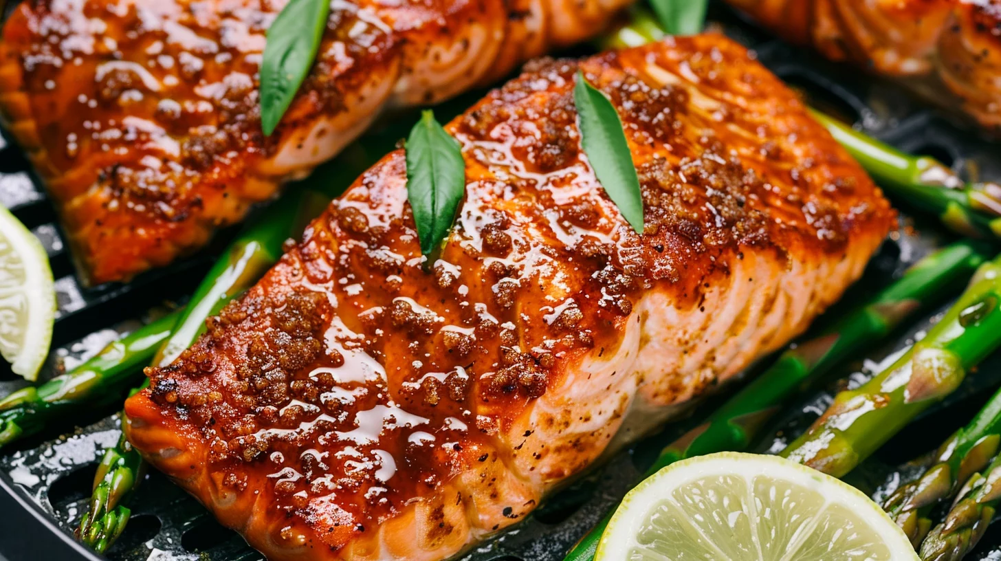 Air Fryer Salmon With Brown Sugar Glaze