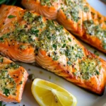 Air Fryer Salmon With Garlic Herb Butter