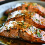 Air Fryer Salmon With Garlic Honey Glaze