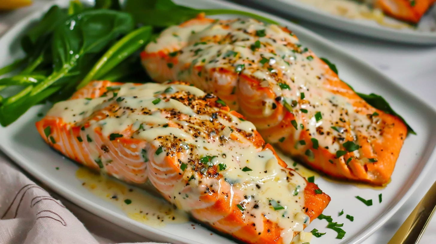 Air Fryer Salmon With Garlic Parmesan