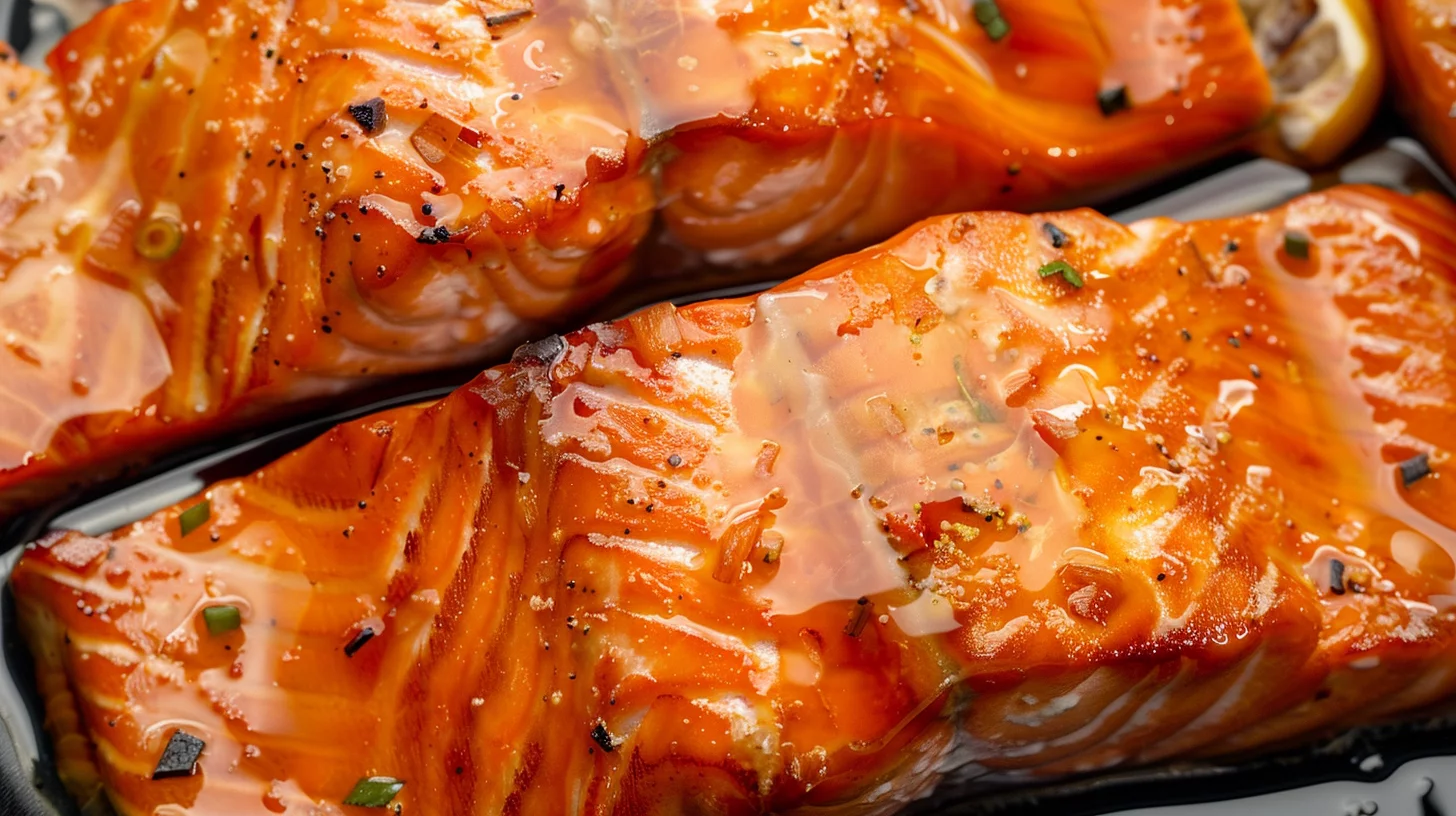 Air Fryer Salmon With Maple Glaze