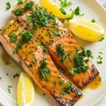 Air Fryer Salmon With Mustard Glaze