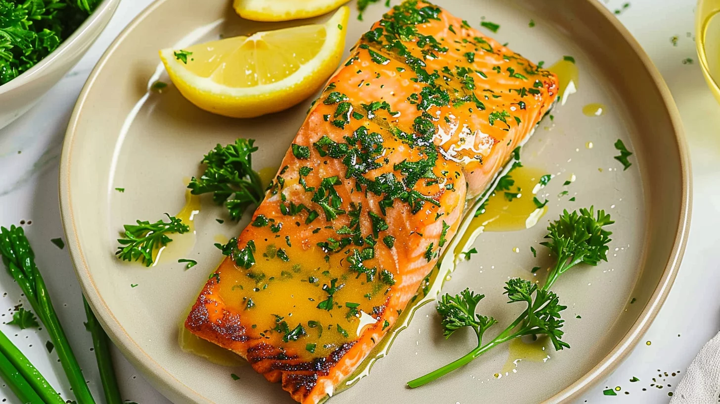 Air Fryer Salmon With Mustard Glaze