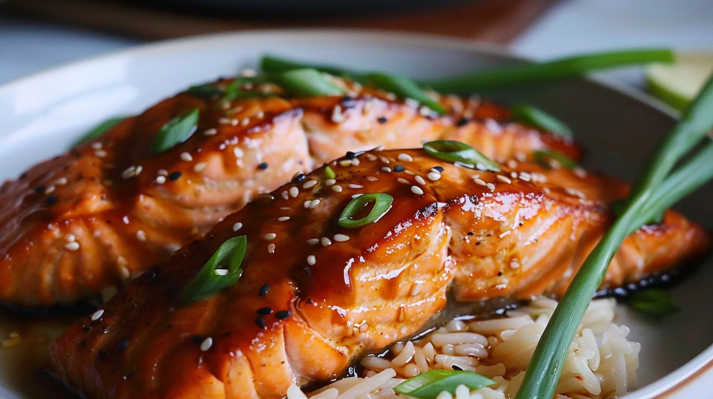 Air Fryer Salmon With Sesame Ginger Sauce