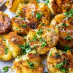 Air Fryer Smashed Potatoes With Garlic