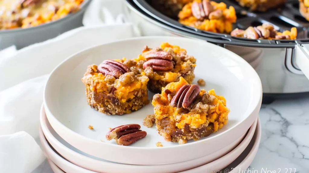 Air Fryer Sweet Potato Casserole Bites