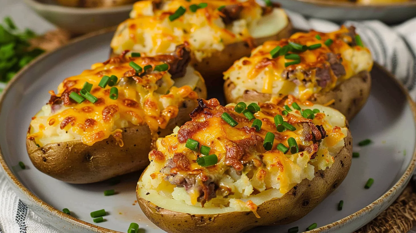 Air Fryer Twice Baked Potatoes