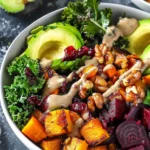 Air Fryer Veggie Power Bowls with Tahini Dressing