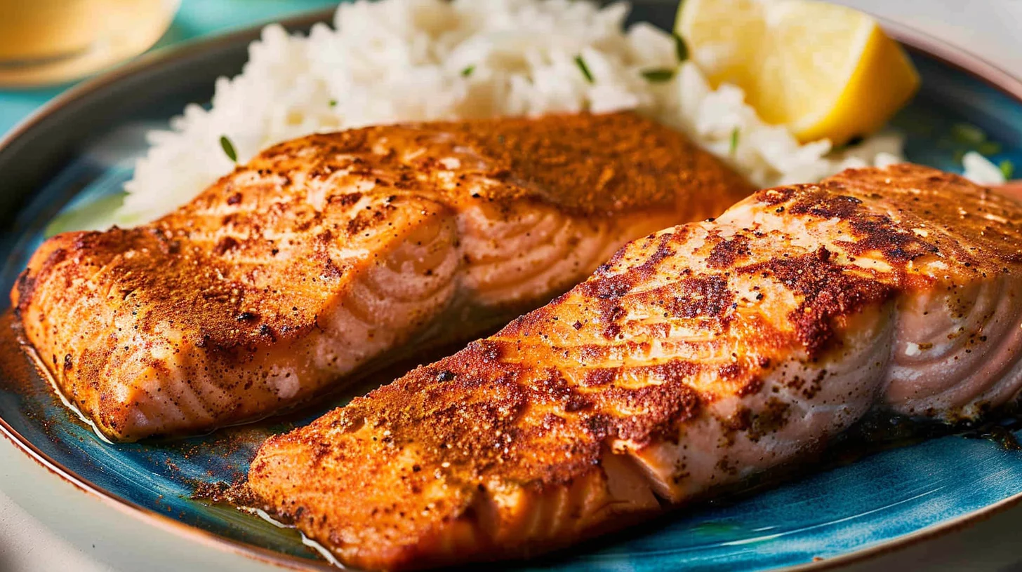 Cajun Spiced Air Fryer Salmon