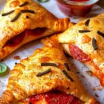 Cheesy Air Fryer Witch Hat Calzones