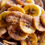 Cinnamon Sugar Air Fryer Banana Chips Crunch