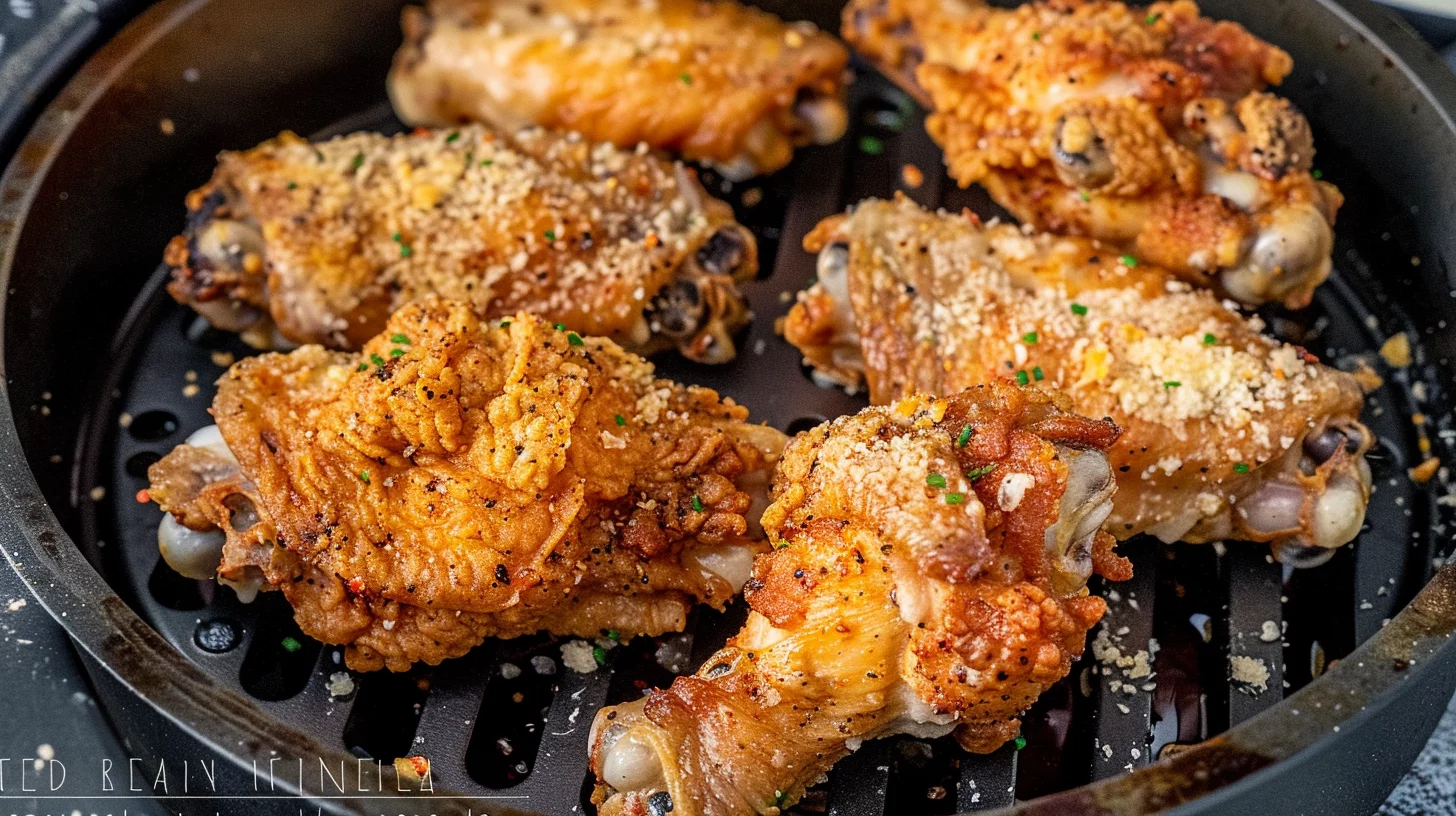 Creamy Garlic Parmesan Air Fried Chicken Wings