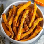 Crispy Air Fryer Pumpkin Fries with Cinnamon Dip