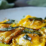 Crispy Air Fryer Pumpkin Ravioli with Sage Butter