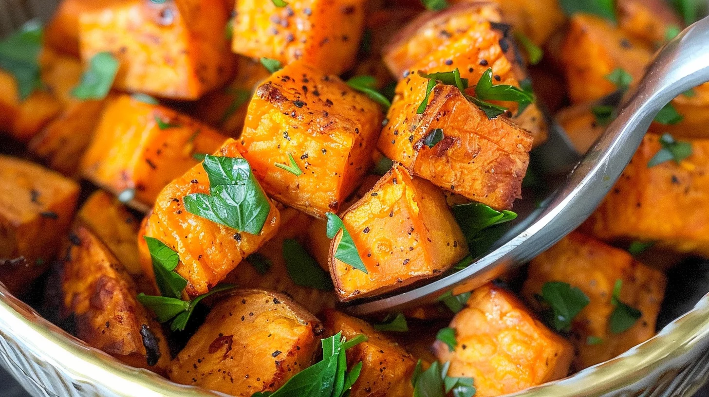 Crispy Air Fryer Sweet Potato Cubes