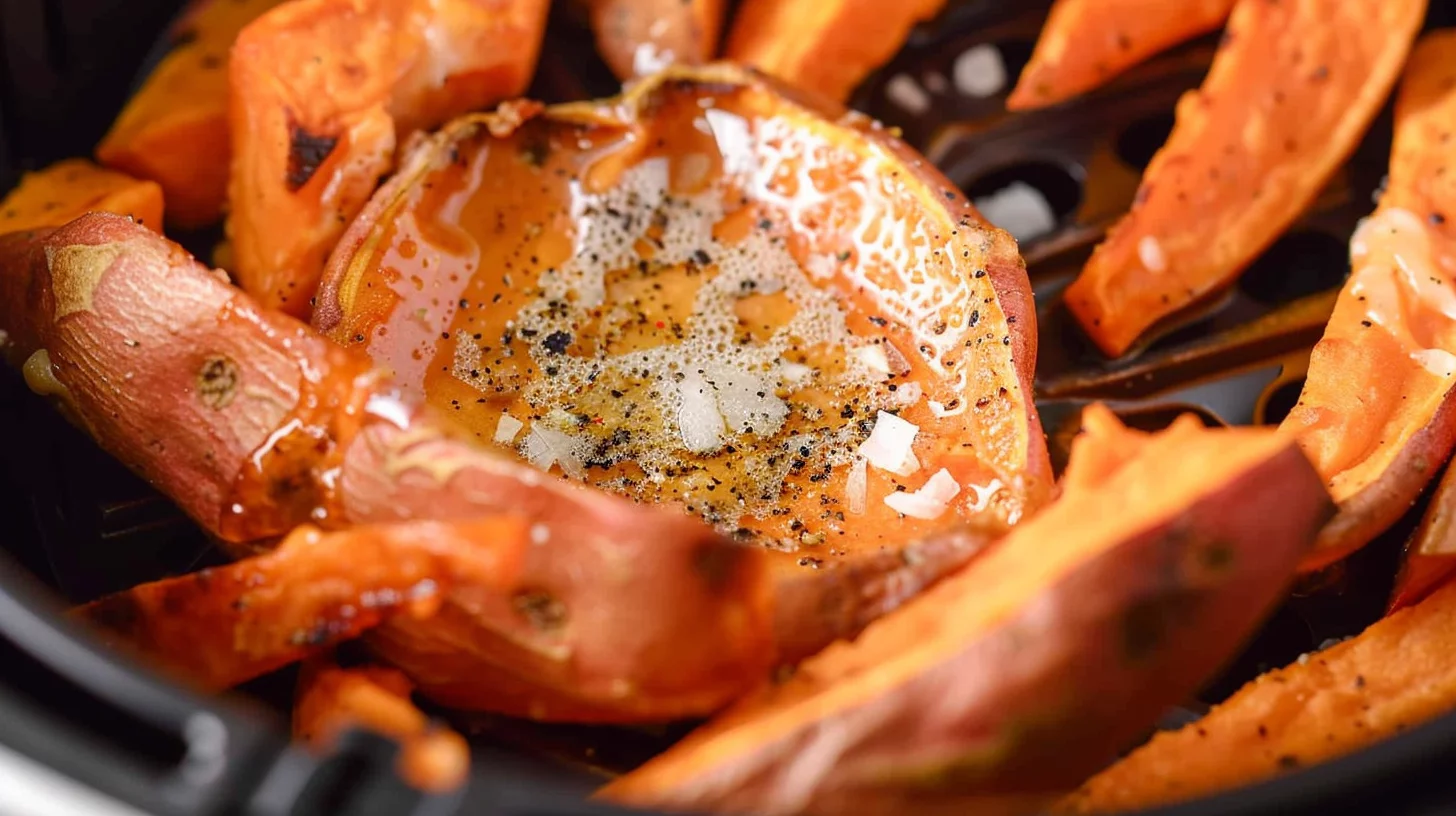 Crispy Air Fryer Sweet Potato Fries Casserole