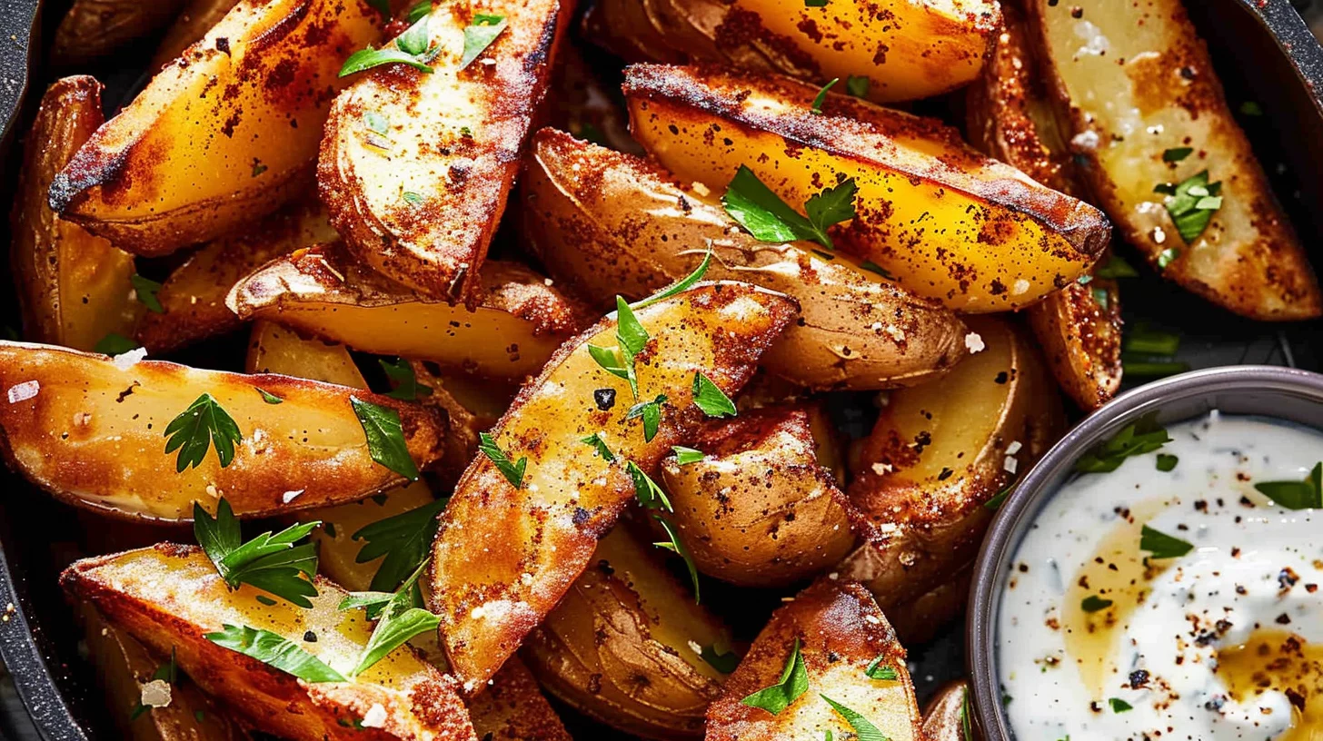Crispy Ranch Air Fryer Potato Wedges
