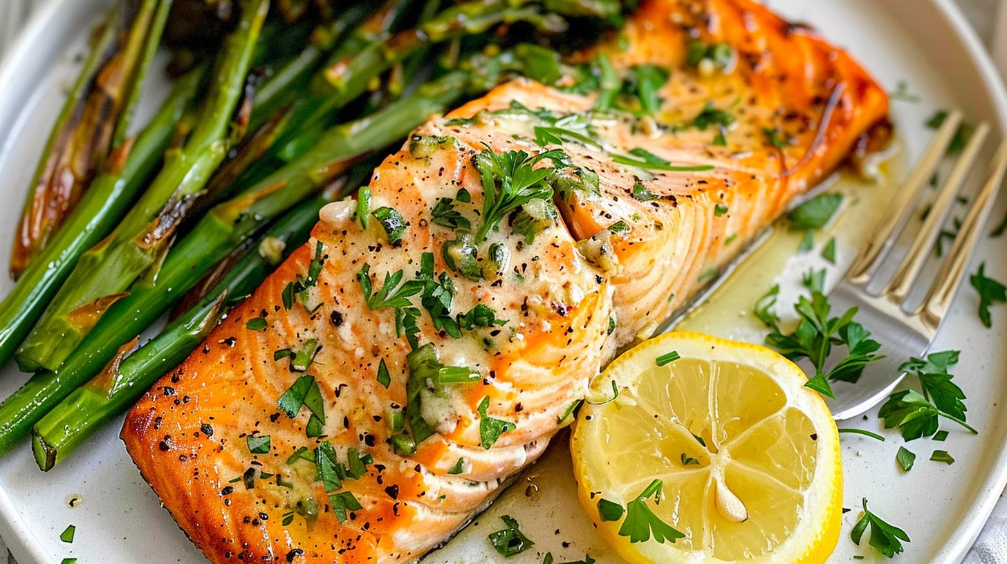 Easy Garlic Butter Air Fryer Salmon