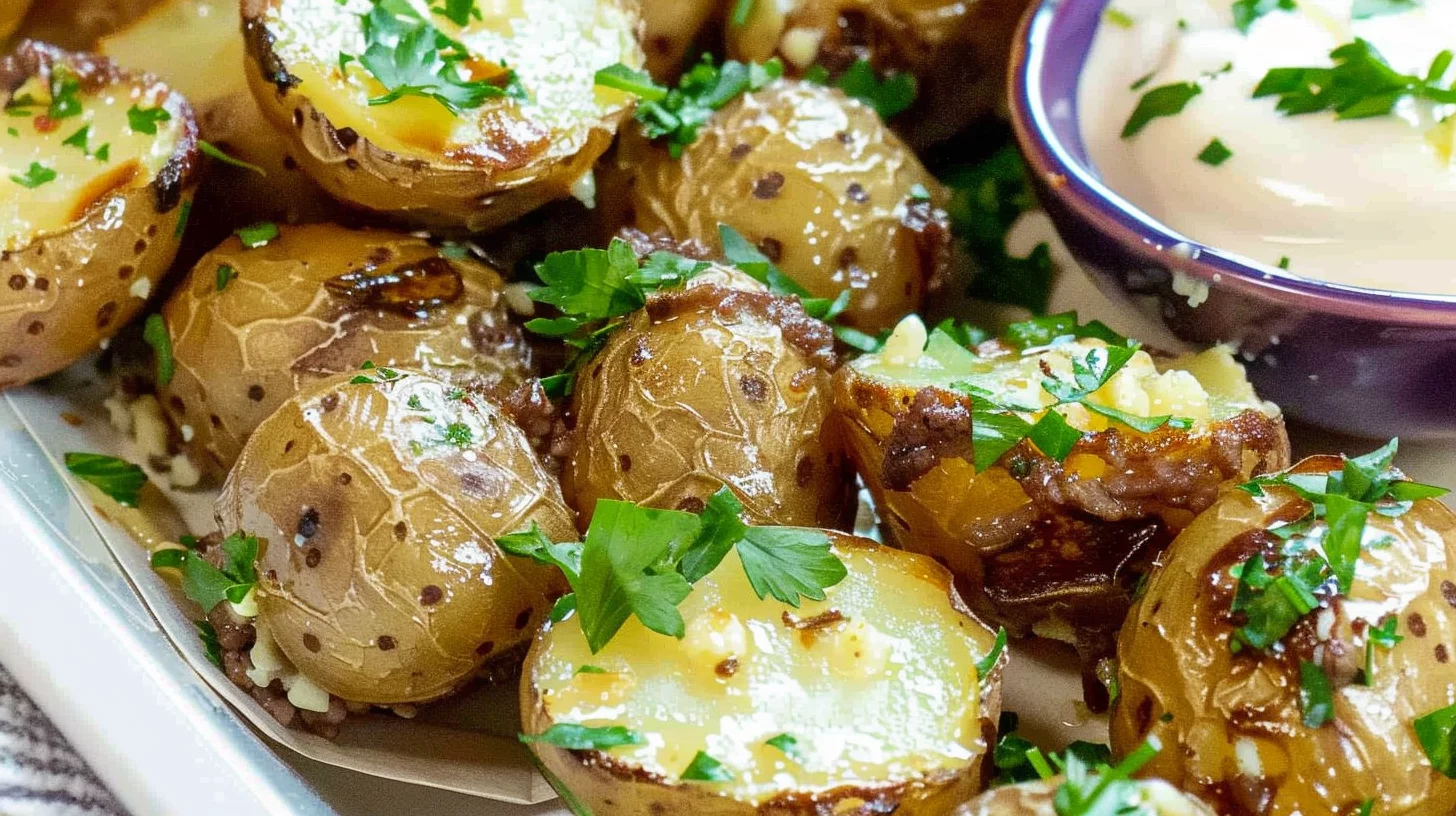Garlic Butter Air Fryer Potato Bites