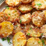 Garlic Parmesan Air Fryer Potato Rounds